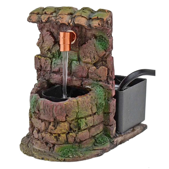 Working fountain for nativity scene 7x10.5x11 cm