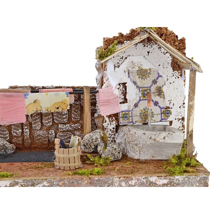 Lavadero con tendedero goteante funcional de 33x19x25,5 cm h