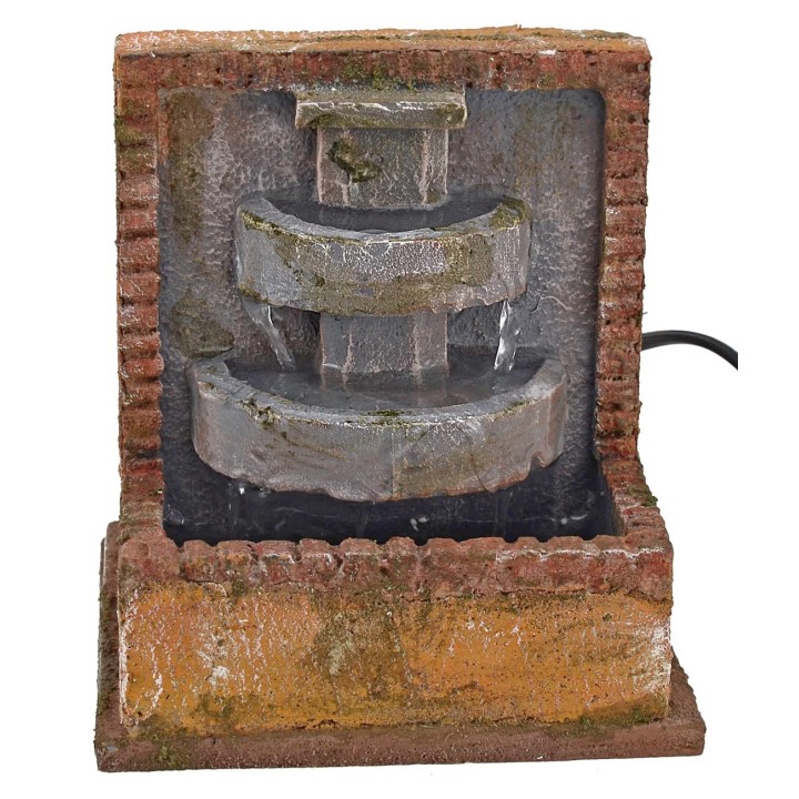 Fountain on two working levels for presepe cm 14,5x14, 5x16 h.