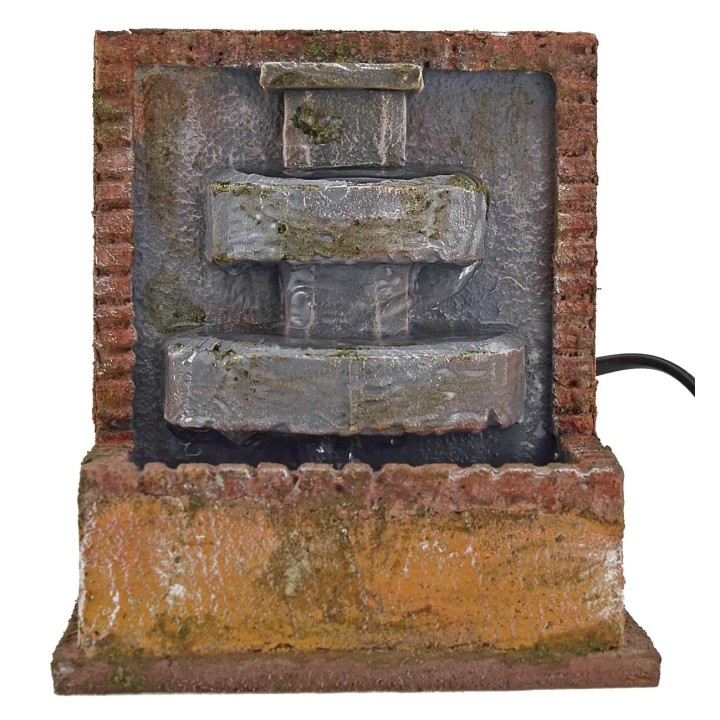 Fuente de dos niveles funcional para belén de 14,5x14,5x16 cm h.