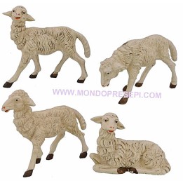 Set of 4 sheep for statues, 30 cm