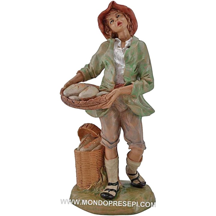 Pastore con ceste di pane 30 cm Lux Euromarchi