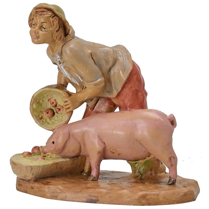 Chico con cerdo 15-16 cm lux Euromarchi