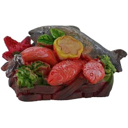 Cesto con pesce cm 3,5x2,5x2,5 h.