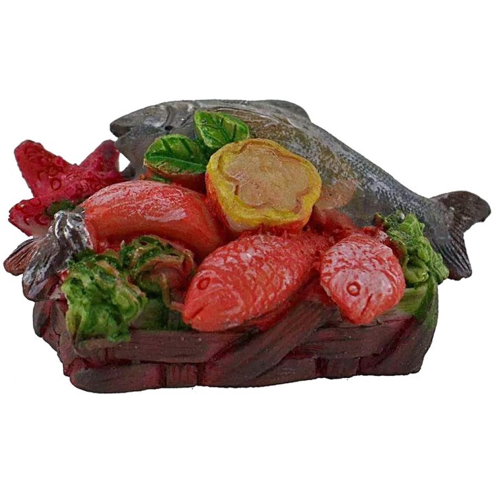 Cesto con pesce cm 3,5x2,5x2,5 h. 