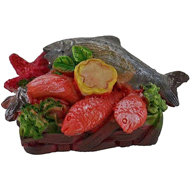 Cesto con pesce cm 3,5x2,5x2,5 h. 