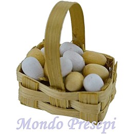 Cesta de 2,5 cm con huevos