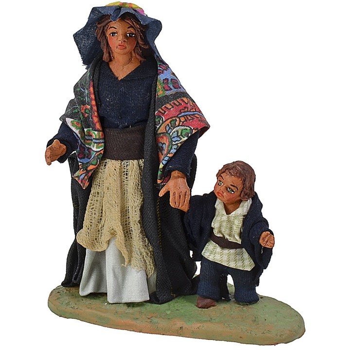 Donna con bambino serie 12 cm