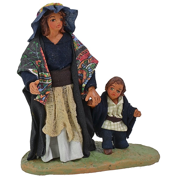 Donna con bambino serie 12 cm
