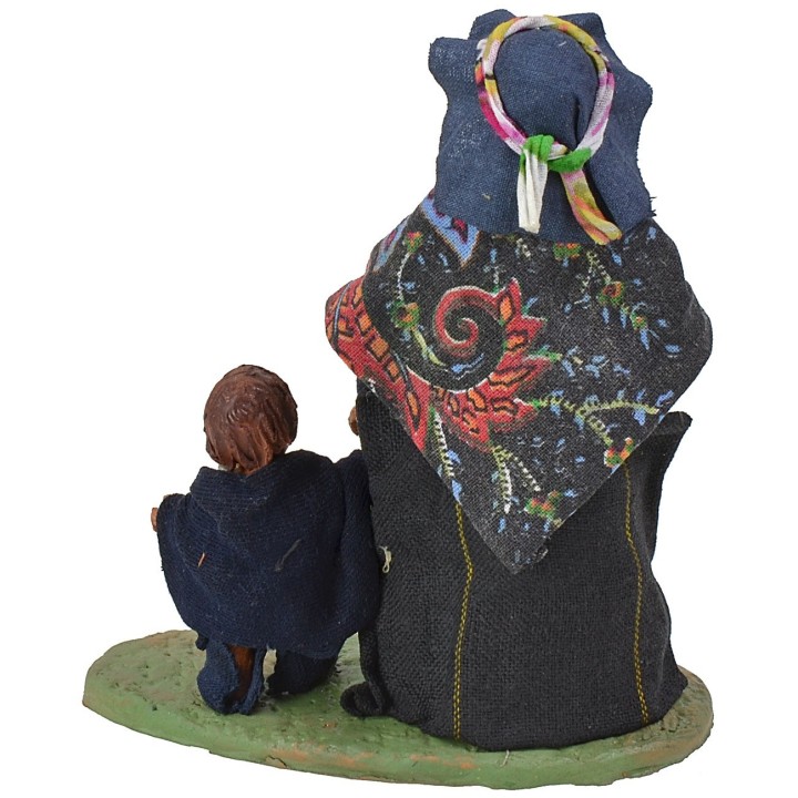Mujer con niño serie 12 cm