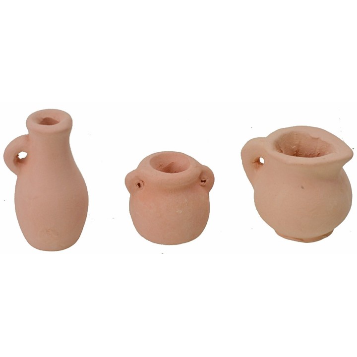Set of 6 assorted amphoras cm 2-3.2 h
