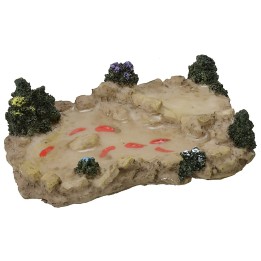 Estanque de resina con peces dorados cm 11x7,5x3 h