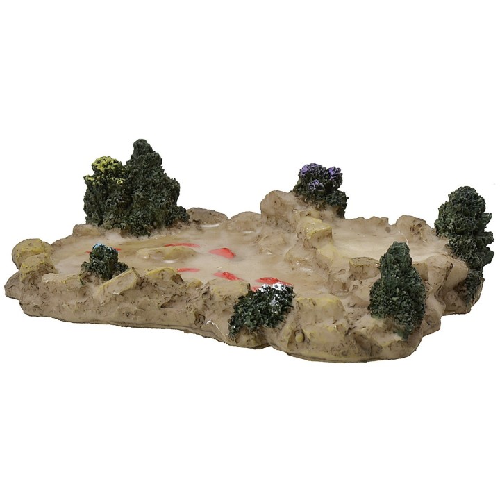 Estanque de resina con peces dorados cm 11x7,5x3 h
