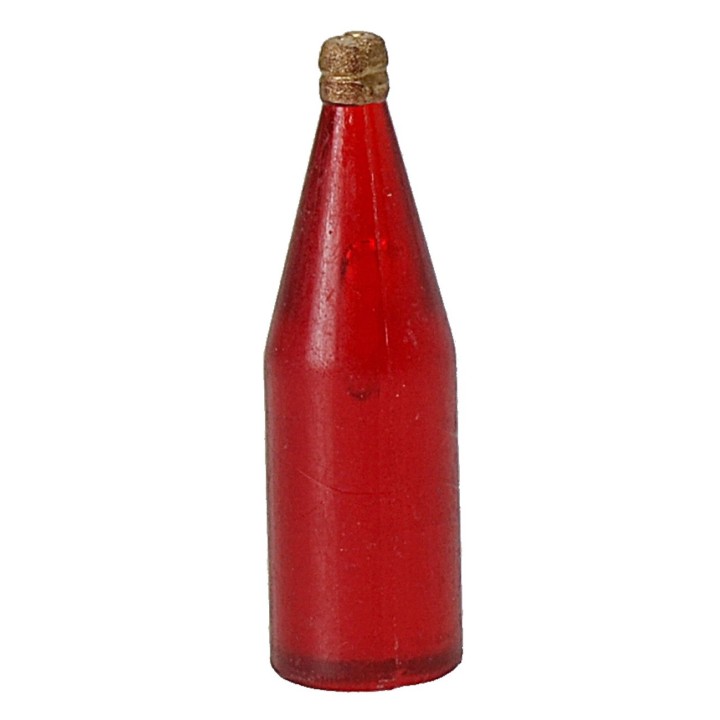 Juego de 4 botellas rojas de 3,4 cm de altura.
