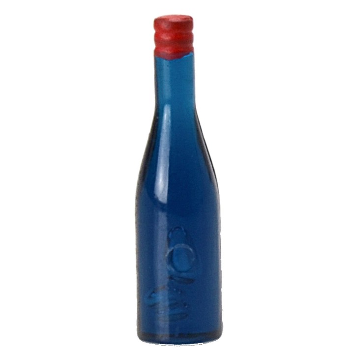 Set of 4 blue bottles cm 3,6 h