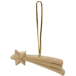 Stella cometa in legno da appendere cm 8x0,7x2 h