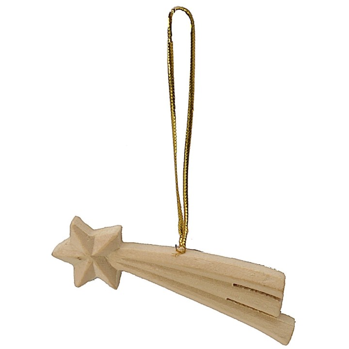 Stella cometa in legno da appendere cm 8x0,7x2 h