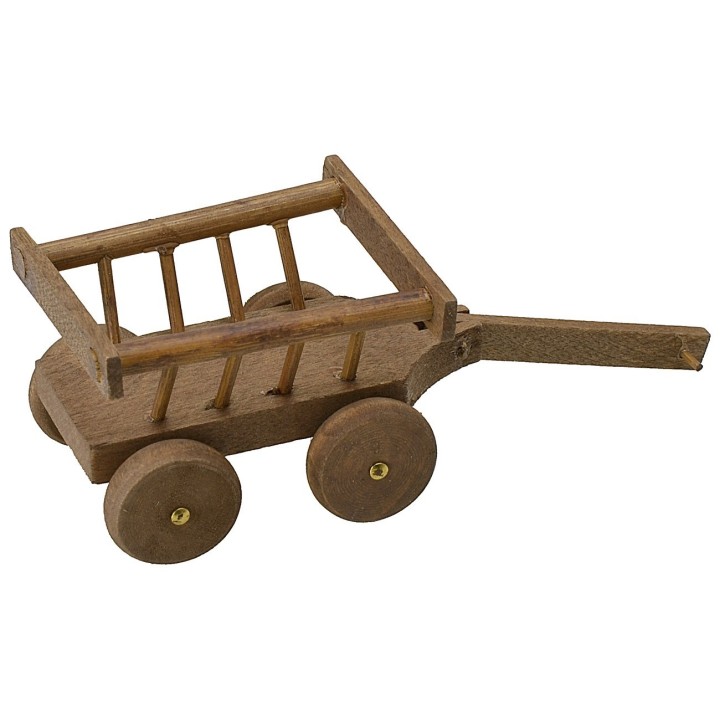 Carretto in legno 11,5x4,5x4 h