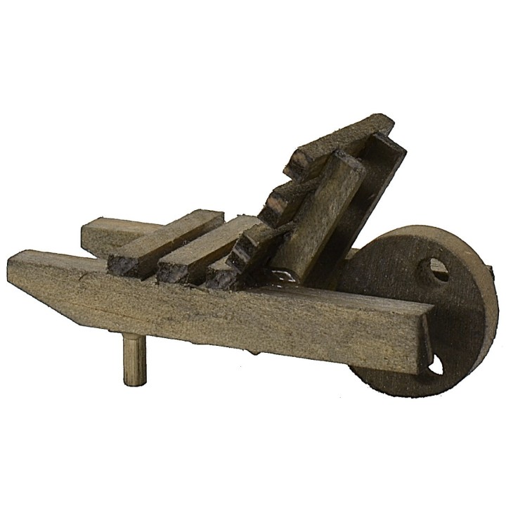 Carretilla de madera cm 5x2,3x2,5 h