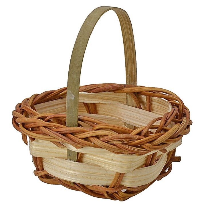 Cesta bicolor de mimbre cm 5x4x5 h