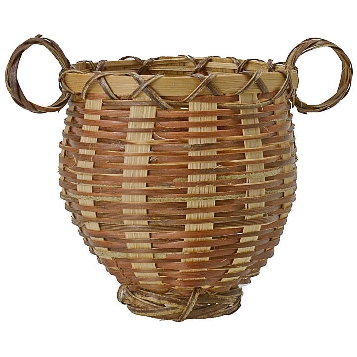 Cesta con manici in vimini cm ø 7x8 h