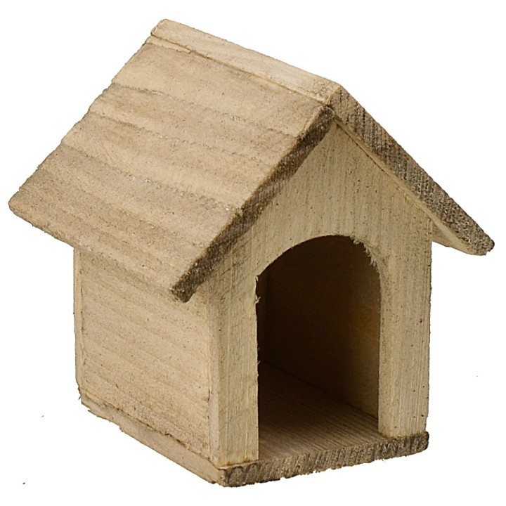 Caseta de madera para perros cm 5,1x5,3x5,6 h