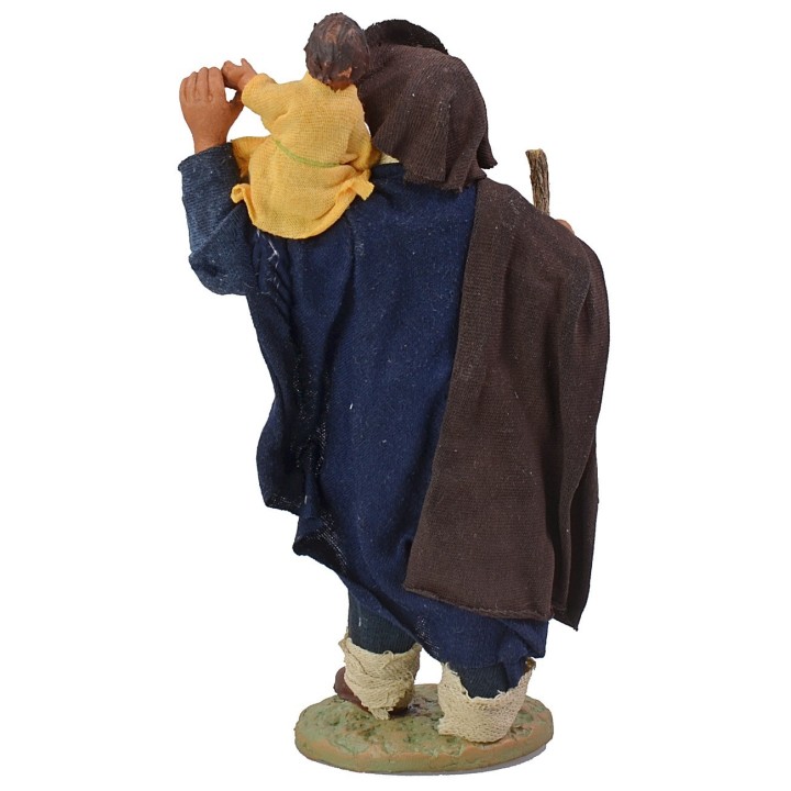 Man with child on shoulder 15 cm