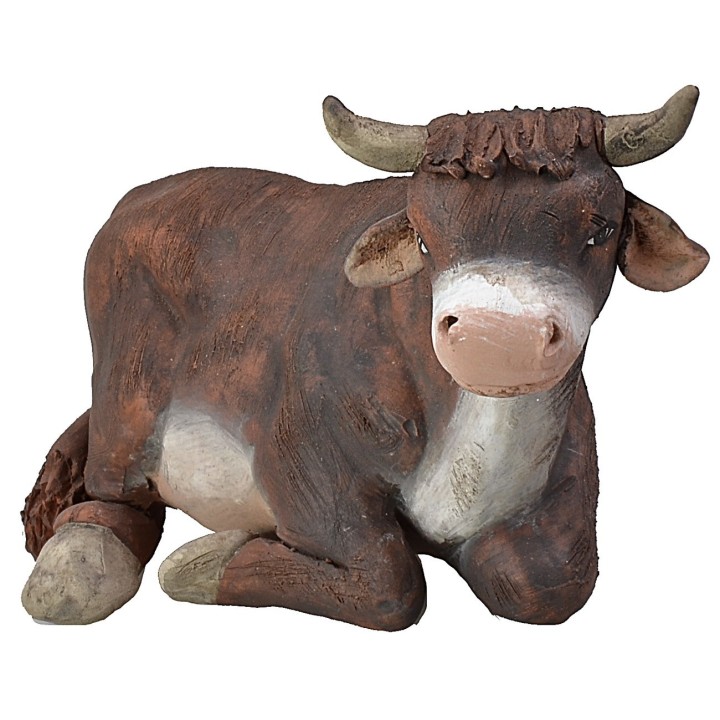 Bue sdraiato per statue 15 cm