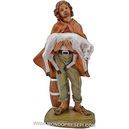 Shepherd with sheep in his arms 30 cm Lux Euro