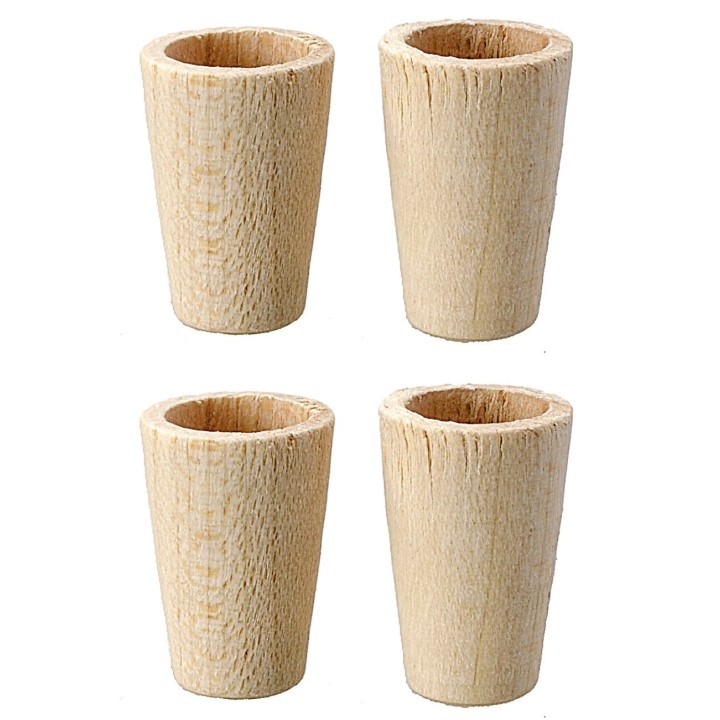 Set 4 bicchieri in legno ø 1x1,7 cm