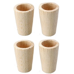 Set of 4 wooden glasses ø 1x1,7 cm