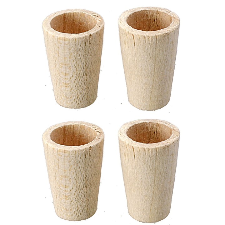 Set 4 bicchieri in legno ø 1x1,7 cm