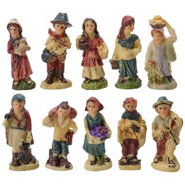 Conjunto de 10 estatuas de 3,5 cm en resina