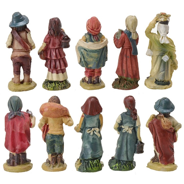 Set 10 statue 5 cm in resina