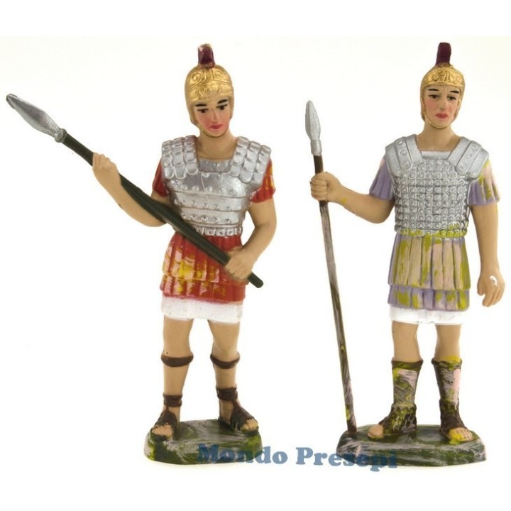 Conjunto de 2 soldados de 8 cm con lanza