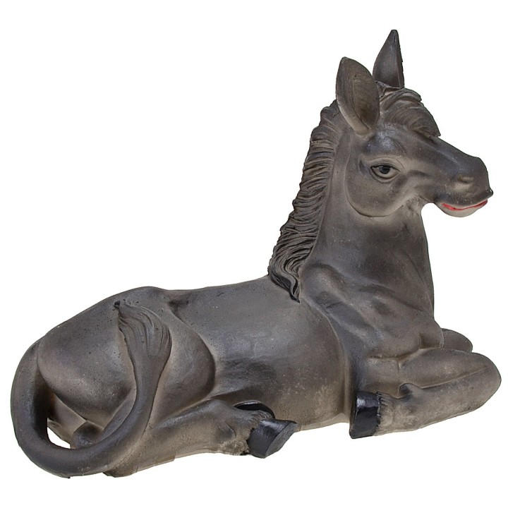 Asno sentado de resina para estatuas de 40 cm