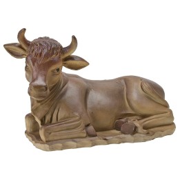 Bue sentado en resina para estatuas de 30 cm