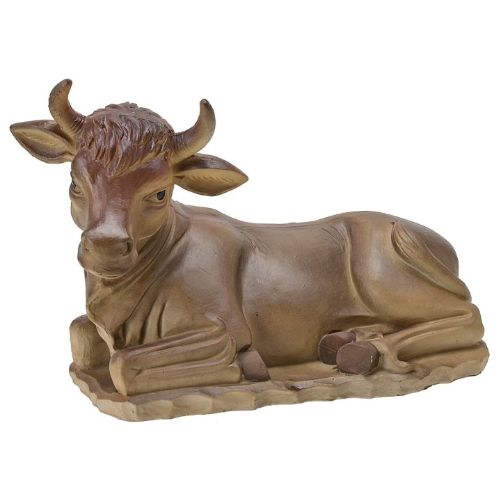 Bue seduto in resina per statue da 30 cm
