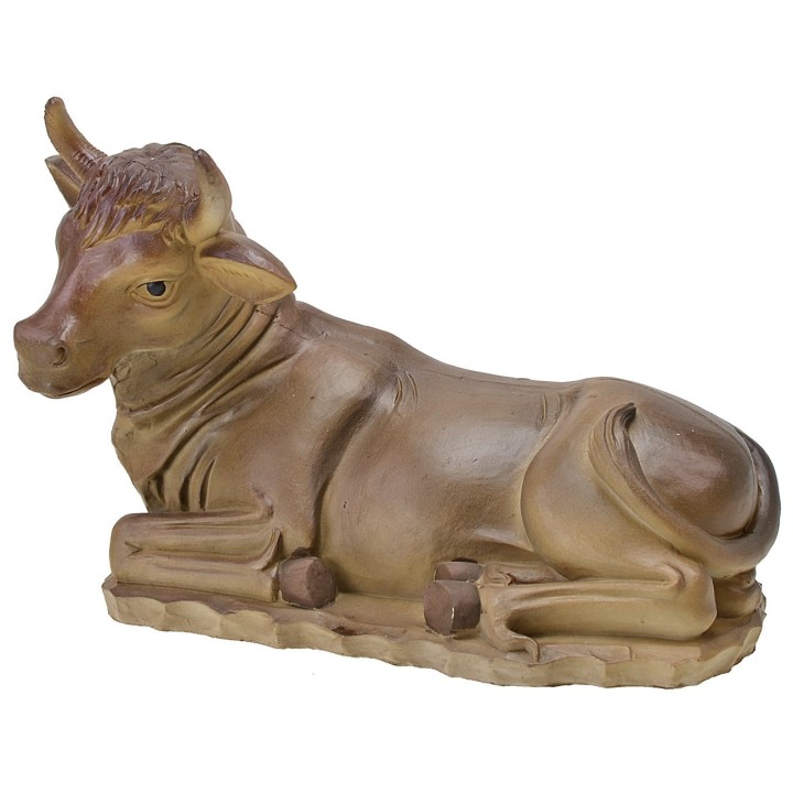 Bue seduto in resina per statue da 30 cm