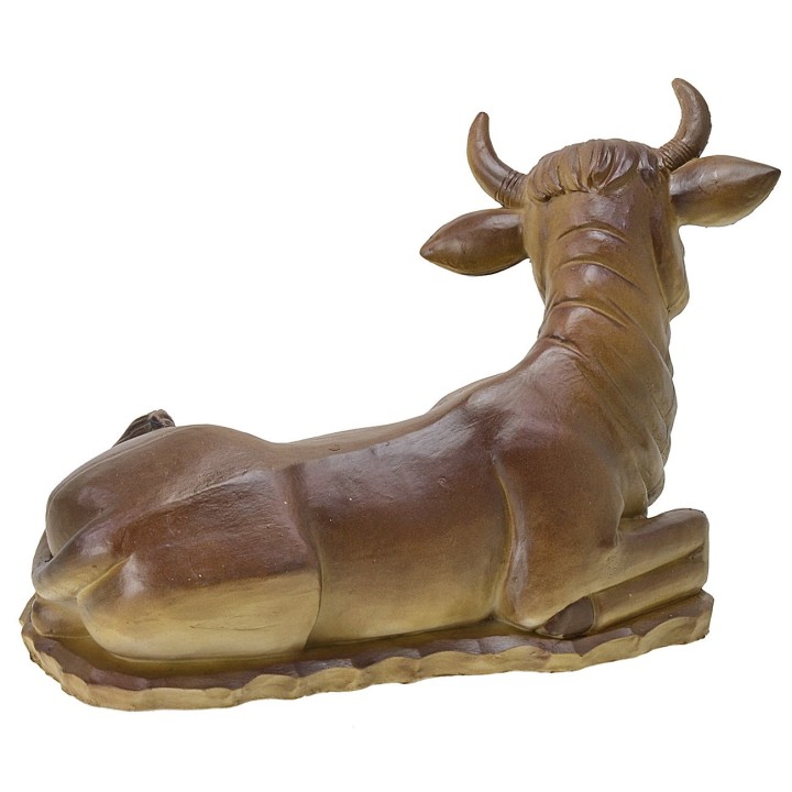 Bue seduto in resina per statue da 30 cm