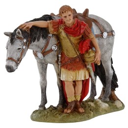 Soldato con cavallo serie Landi cm 13