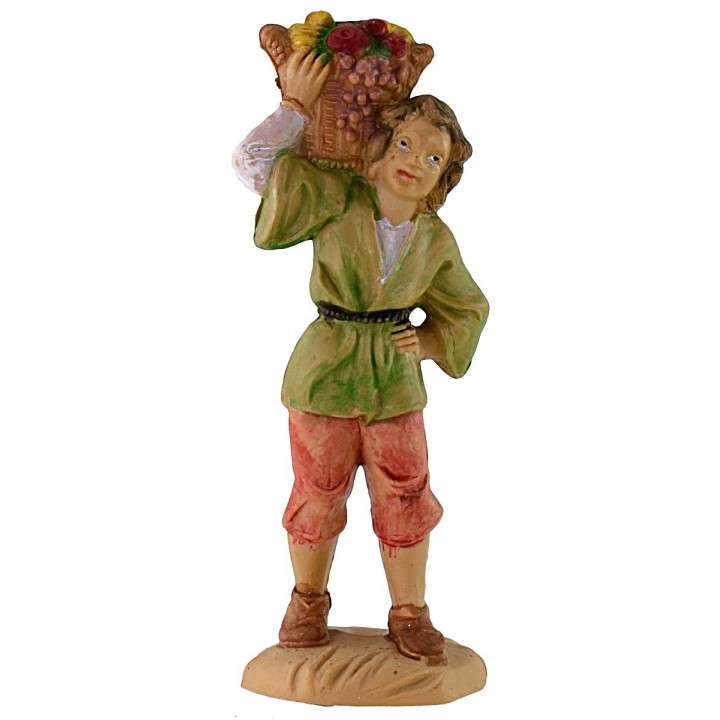 Hombre con cesta de 10 cm en pvc lux