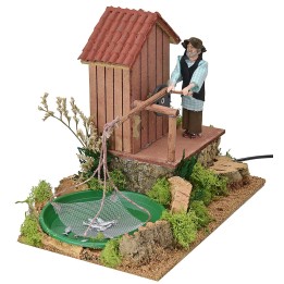 Fisherman with moving balance cm 26x16,5x21 h