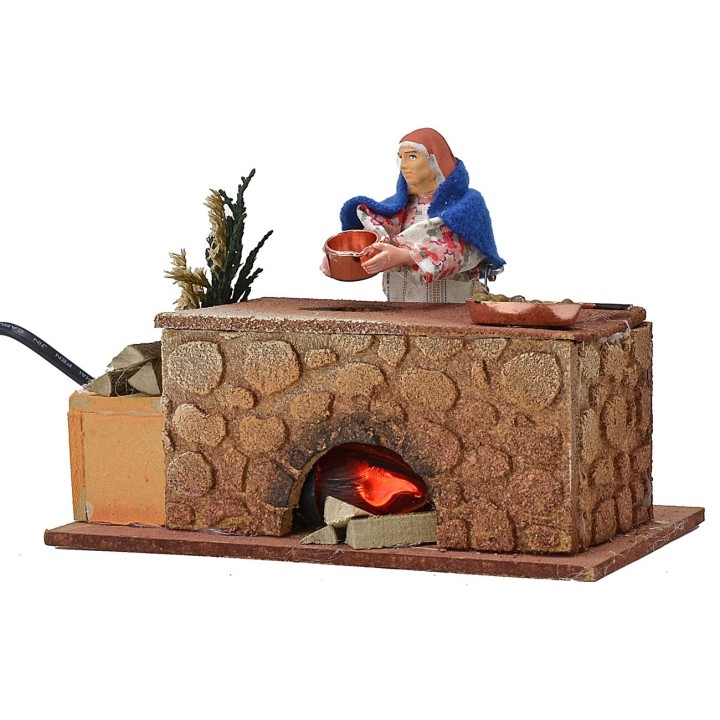 Mujer cocinando en movimiento 16x10x12 h