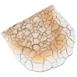 Resin paving for square with stone effect cm 24,5x23,5x0,9 h