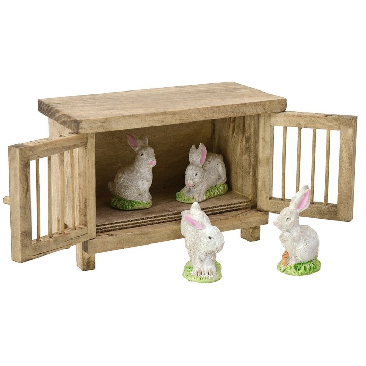Jaula de madera para animales de campo cm 10x5x7 h.