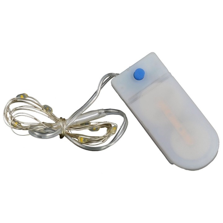 10 Micro led multicolore con giochi di luce e pile incluse