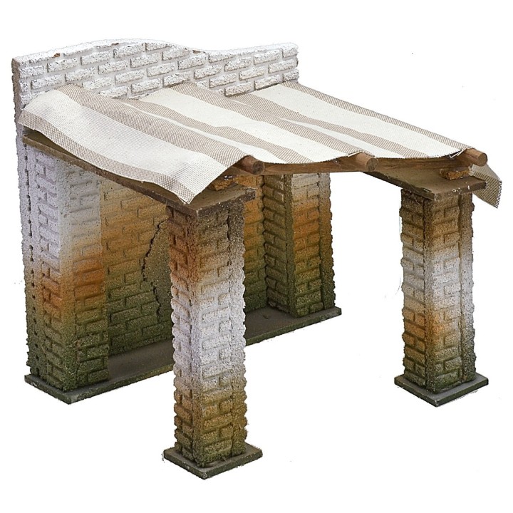 Cabaña para belén en estilo oriental de 21x20,5x18,5 cm de