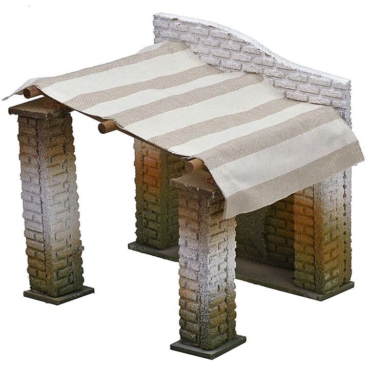 Capanna per presepe in stile orientale cm 21x20,5x18,5 h per