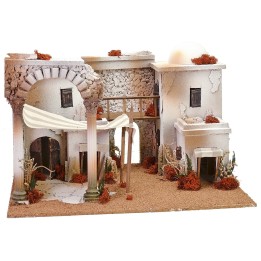 Arab village with tent and arch cm 50x40x33 h